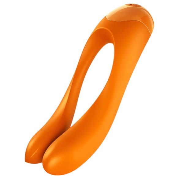 Satisfyer Candy Cane - Wiederaufladbarer, wasserdichter Dual-Vibrator (Orange)