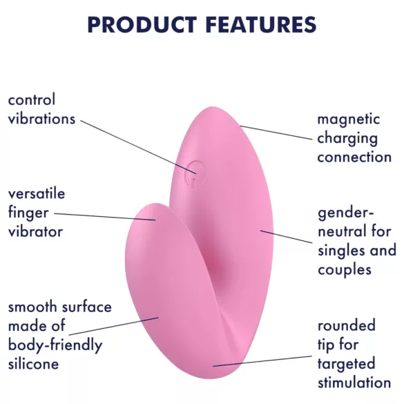 Satisfyer Love Riot - Wiederaufladbarer, wasserdichter Finger-Vibrator (Rosa)