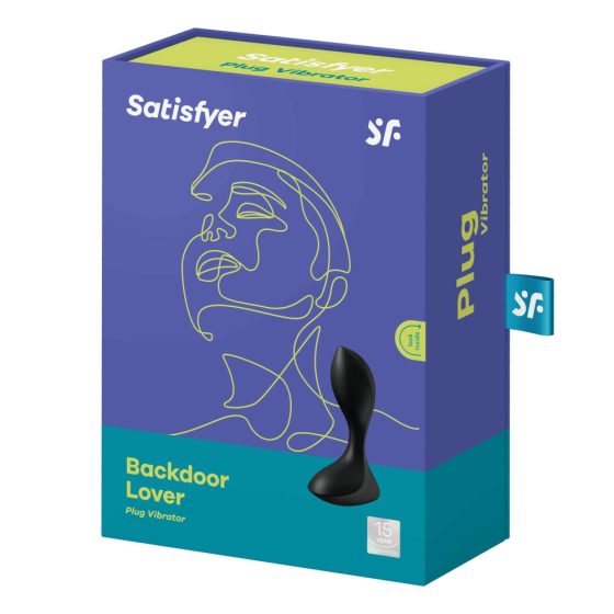 Satisfyer Backdoor Lover - akkubetriebener, wasserdichter Analvibrator (schwarz)