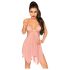 Penthouse Sweet Beast - Rosiges Babydoll-Set (Pink) - L/XL