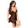 Penthouse Sweet Beast - rosafarbenes Babydoll-Set (schwarz) - M/L