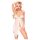 Penthouse Sweet Beast - Rosüm Babydoll-Set (Weiß)