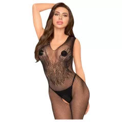   Penthouse Wild Catch - Ärmelloser Netz-Overall (Schwarz) - XL