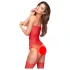 Penthouse Hot Nightfall - Wellenmuster, offenes Netz-Set (rot) - XL