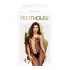 Penthouse Drop-Dead - Netzstreifen, offener Overall (schwarz)
