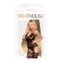 Penthouse Verführung - Spitzen-Straps-Netzset (Schwarz) - XL
