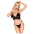Penthouse Double Spice - Spitzendessous-Set (schwarz) - L/XL