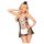 Penthouse Teaser - 3-teiliges Zimmermädchen-Kostüm (schwarz-weiß) - L/XL