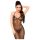 Penthouse Love on Fire - Langes, glitzerndes, durchsichtiges Kleid mit Tanga (schwarz) - M/L
