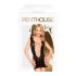 Penthouse Flame on the Rock - Schwarzes Minikleid (mit Netzdesign) - XL