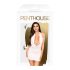 Penthouse Heart Rob - Neckholder-Kleid und String (Weiß) - L/XL