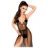 Penthouse Best Forplay - Spitzen-Body mit Tülltuch (schwarz) - M/L