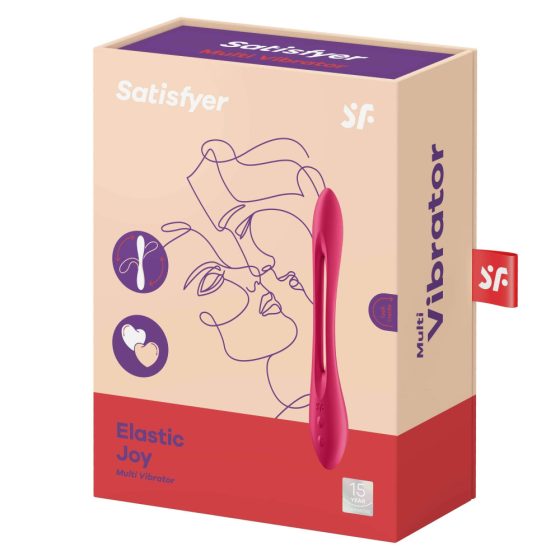 Satisfyer Elastic Joy - wiederaufladbarer, flexibler Paarvibrator (rot)