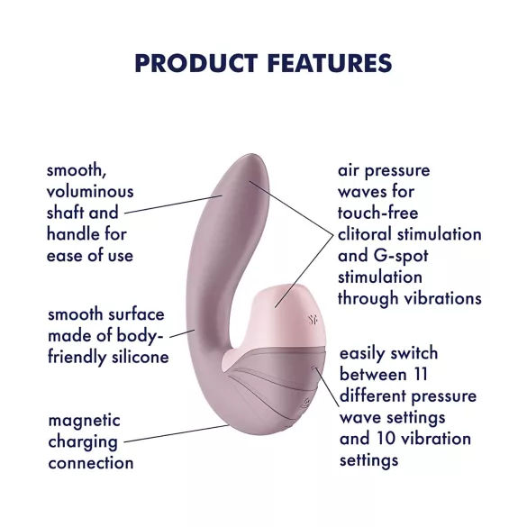 Satisfyer Supernova - Akku, Luftwellen 2in1 Vibrator (Rosa)