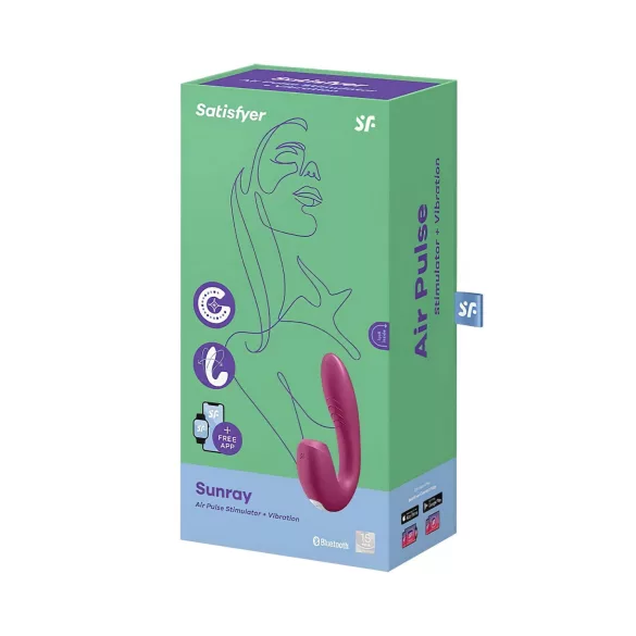 Satisfyer Sunray - Akku Luftwellen 2in1 Vibrator (rot)