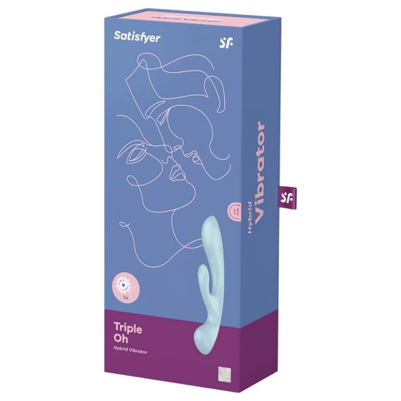 Satisfyer Triple Oh - Akku-Klitorisvibrator mit Arm (blau)