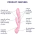 Satisfyer Triple Oh - Akku-Klitoralvibrator mit Schaft (pink)