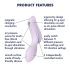 Satisfyer Curvy Trinity 2 - Luftwellen 2-in-1 Vibrator (Lila)