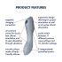 Satisfyer Curvy Trinity 3 - Luftwellen 2in1 Vibrator (Grau)