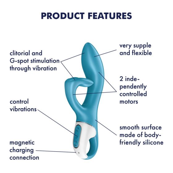 Satisfyer Umarme Mich - wiederaufladbarer Vibrator mit Klitorisarm (Türkis)