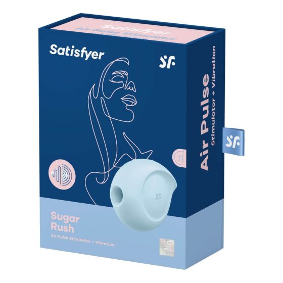 Satisfyer Sugar Rush - akku-betriebener, luftdruckwellen Klitorisvibrator (blau)