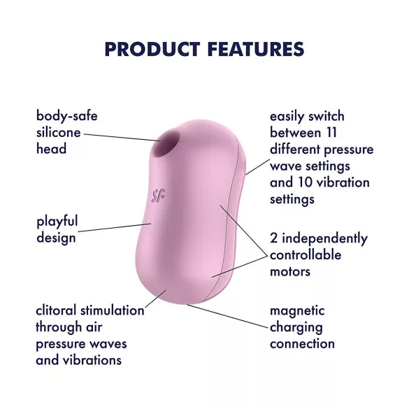 Satisfyer Cotton Candy - akkubetriebener Klitoris-Vibrator (lila)