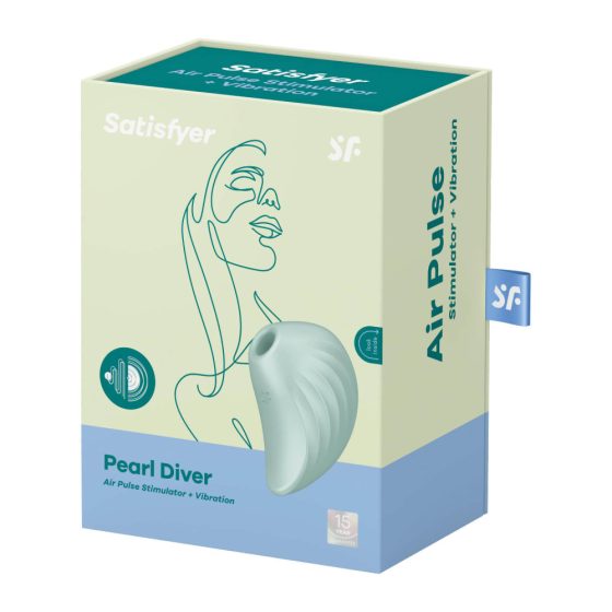 Satisfyer Pearl Diver - Akkubetriebener, luftdruckwellen Klitorisvibrator (Minze)