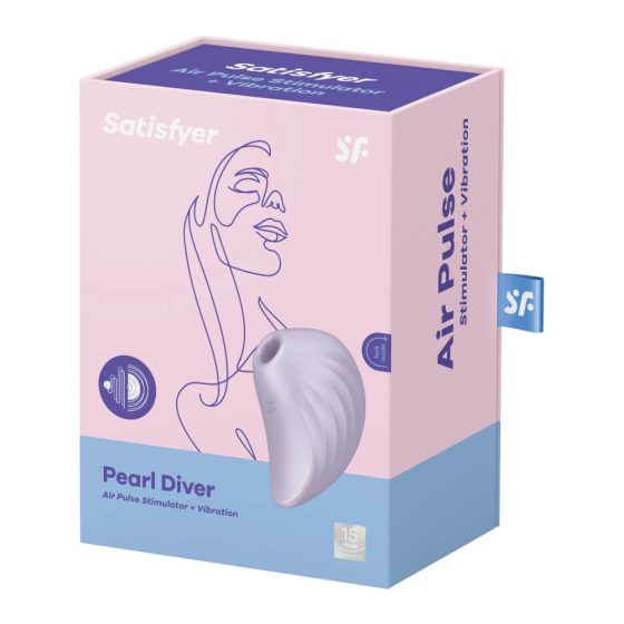 Satisfyer Pearl Diver - akkubetriebener, Luftwellen-Klitorisvibrator (violett)