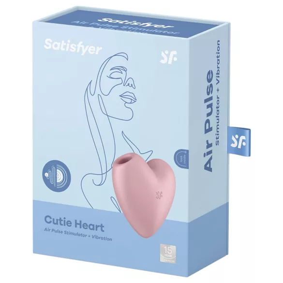 Satisfyer Cutie Heart - Akku Klitoris-Vibrator mit Luftdruckwellen (Pink)