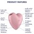 Satisfyer Cutie Heart - Wiederaufladbarer Klitorisstimulator mit Luftimpulsen (Pink)