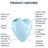 Satisfyer Cutie Heart - Akku-Luftdruck-Vibrator für Klitoris (Blau)