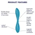 Satisfyer G-Spot Flex 1 - wiederaufladbarer, wasserdichter G-Punkt-Vibrator (grün)