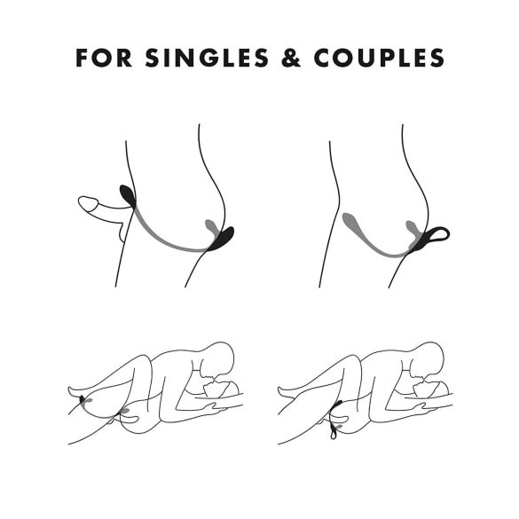 Satisfyer Plug & Play - Wiederaufladbarer Analvibrator & Penisring (blau)