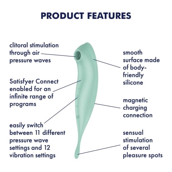 Satisfyer Twirling Pro - intelligenter 2in1 Klitorisvibrator (Minze)