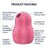 Satisfyer Pro To Go 1 - Akku, Luftdruck-Klitoris-Stimulator (Rot)