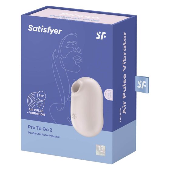 Satisfyer Pro To Go 2 - Akkubetriebener, luftwellen Klitorisstimulator (Beige)