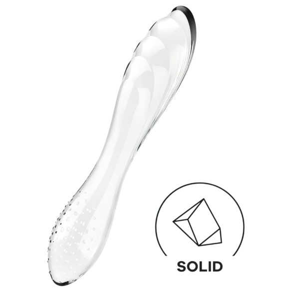 Satisfyer Dazzling Crystal 1 - Doppelseitiger Glas-Dildo (Transparent)
