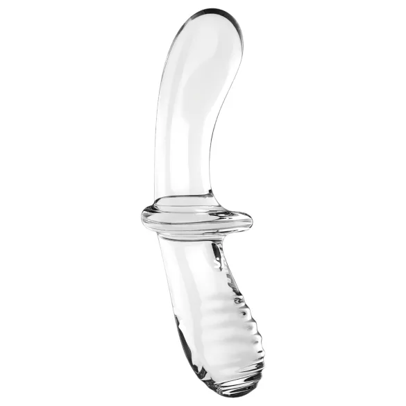 Satisfyer Double Crystal - doppelseitiger Glas-Dildo (transparent)