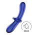 Satisfyer Double Crystal - zweiendiger Glasdildo (blau)