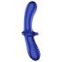 Satisfyer Double Crystal - doppelseitiger Glasdildo (blau)