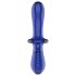 Satisfyer Double Crystal - doppelseitiger Glasdildo (blau)