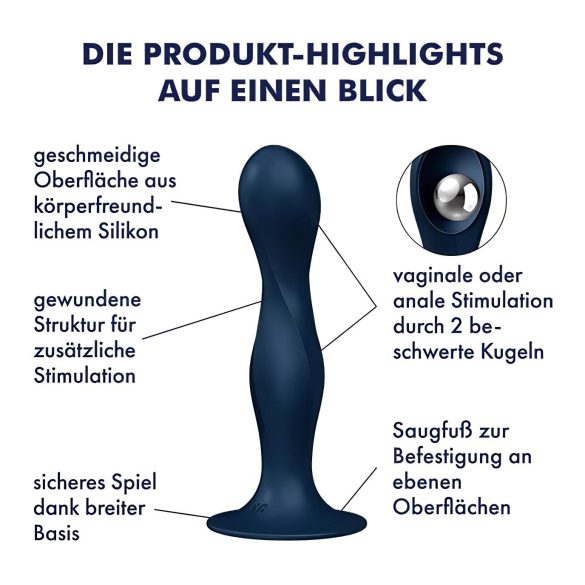 Satisfyer Double Ball-R - Gewichts-Dildo (Blau)