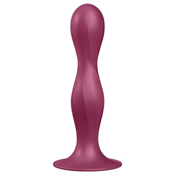 Satisfyer Double Ball-R - Roter gewichteter Dildo mit Saugnapf