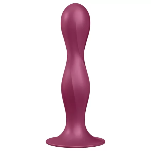 Satisfyer Double Ball-R - Gewichtetes Dildo mit Saugfuß (rot)