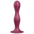 Satisfyer Double Ball-R - Gewichtetes Dildo mit Saugfuß (rot)