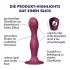 Satisfyer Double Ball-R - Gewichtetes Dildo mit Saugfuß (rot)