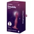 Satisfyer Double Ball-R - Gewichtetes Dildo mit Saugfuß (rot)
