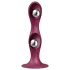 Satisfyer Double Ball-R - Gewichtetes Dildo mit Saugfuß (rot)