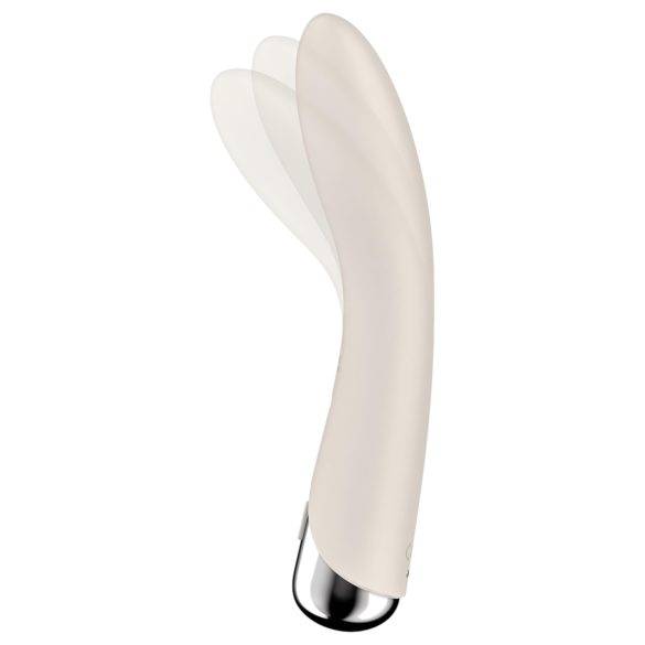 Satisfyer Spinning Vibe 1 - G-Punkt Vibrator mit rotierendem Kopf (Beige)
