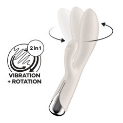   Satisfyer Spinning Rabbit 1 - rotierender Vibrator mit drehendem Hebel (beige)